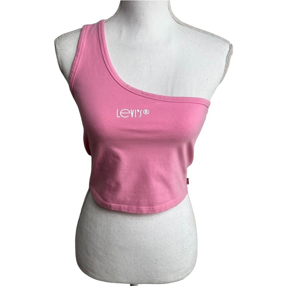 Levi’s One Shoulder Pink Women Crop Top Brand New Size Small